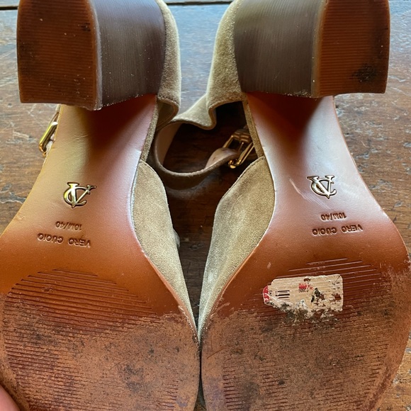 Vince Camuto Signature Suede Block Heels with Strap - Picture 7 of 9